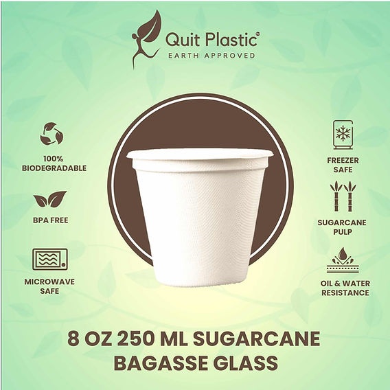 Sugarcane Bagasse Disposable Coffee Tea Cup